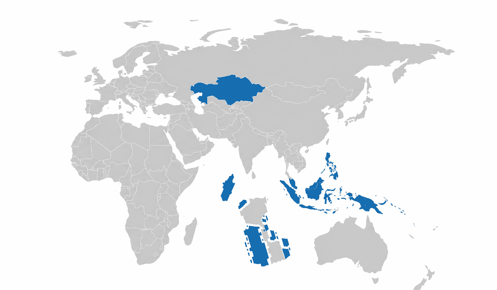 World map highlighting the regions where Teleport Manpower deploys workers