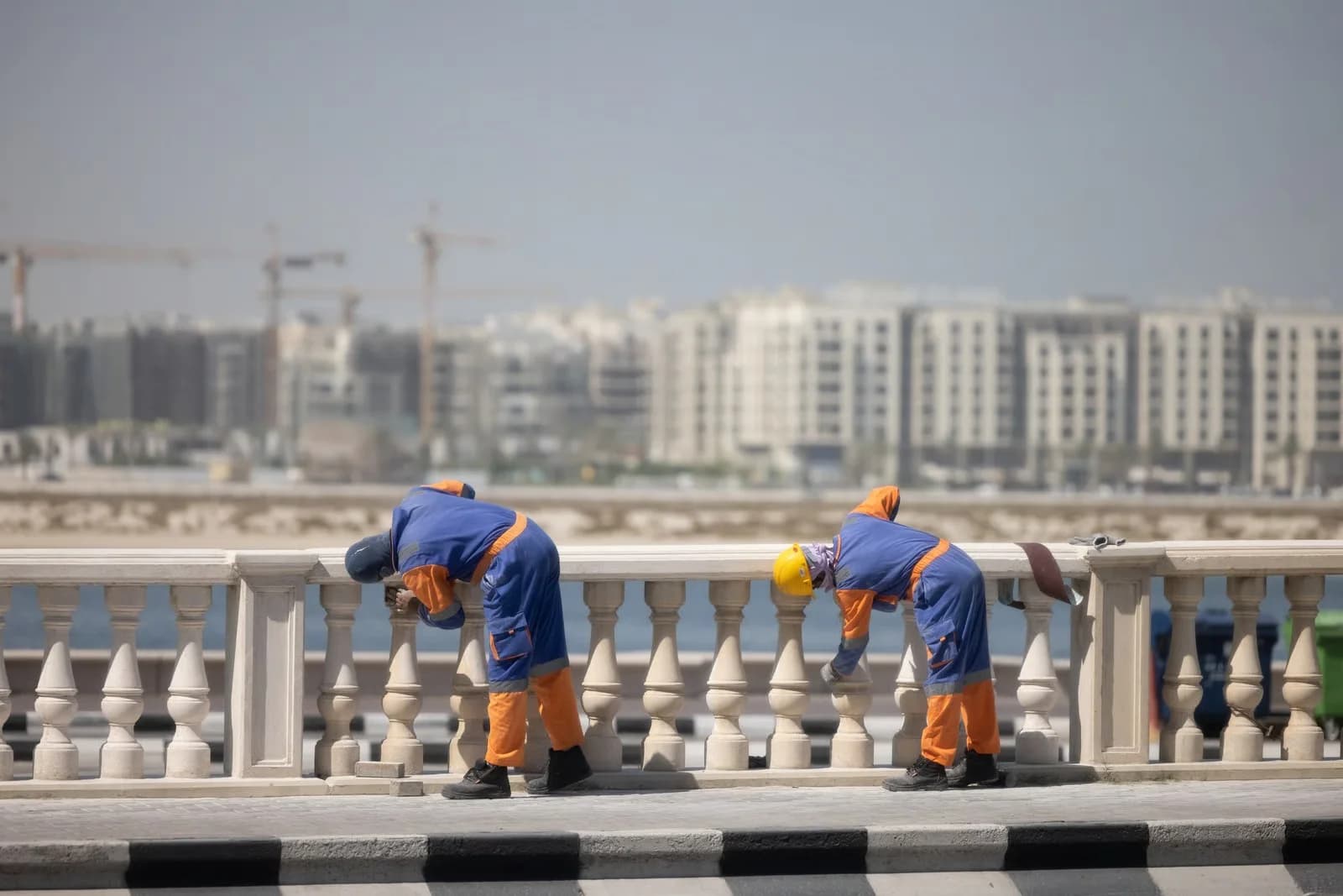Skilled workers providing infrastructure services in Abu Dhabi