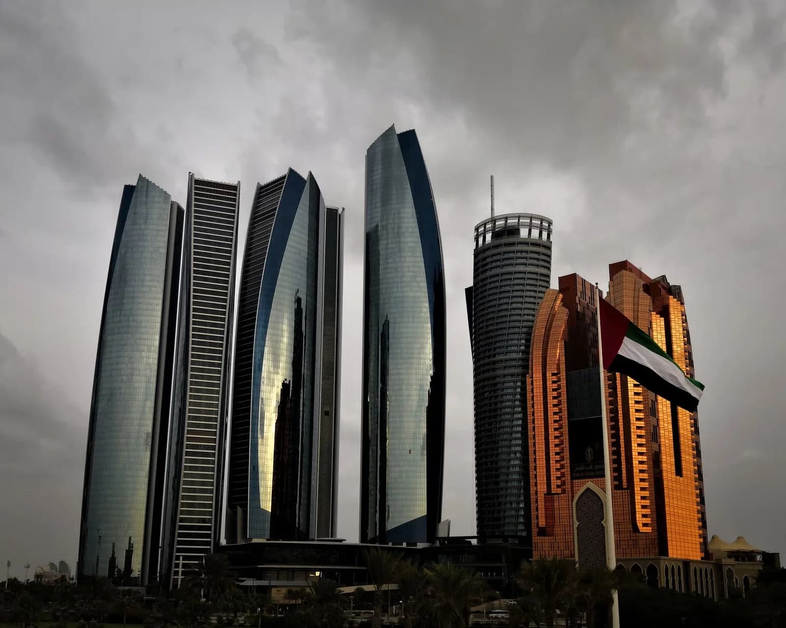 Abu Dhabi skyline and UAE flag representing career opportunities