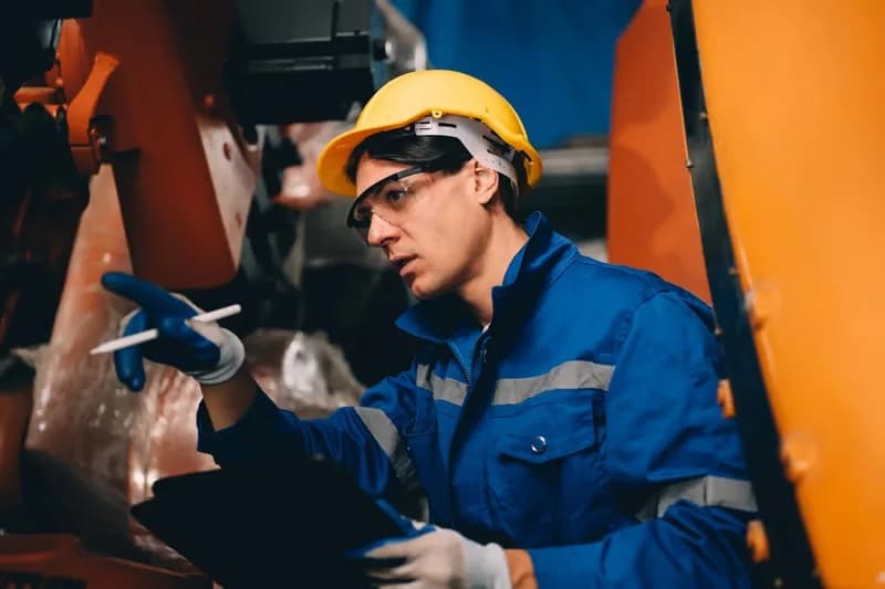 Shutdown and maintenance work at an industrial facility