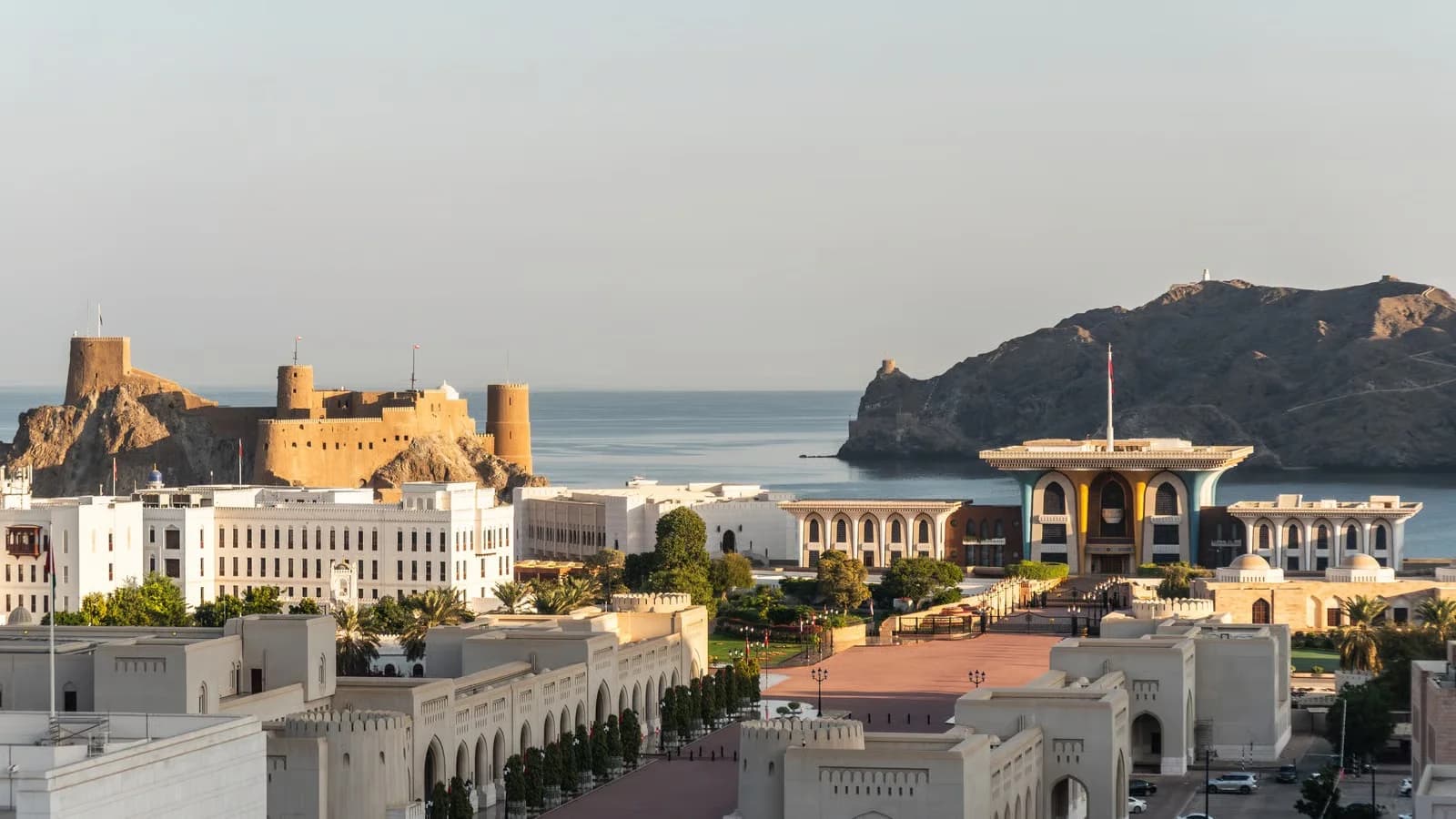 Muscat cityscape representing recruitment services for Oman
